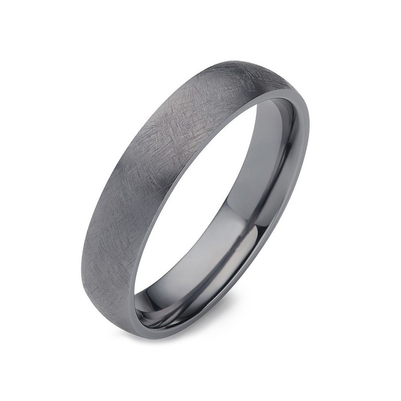 Tantalum Plain Jewelry Engagement Ring Brushed Domed Pure Tantalum Wedding Band