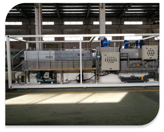 Industrial Screw Press Sludge Dewatering Machine 10-150m3/h Capacity