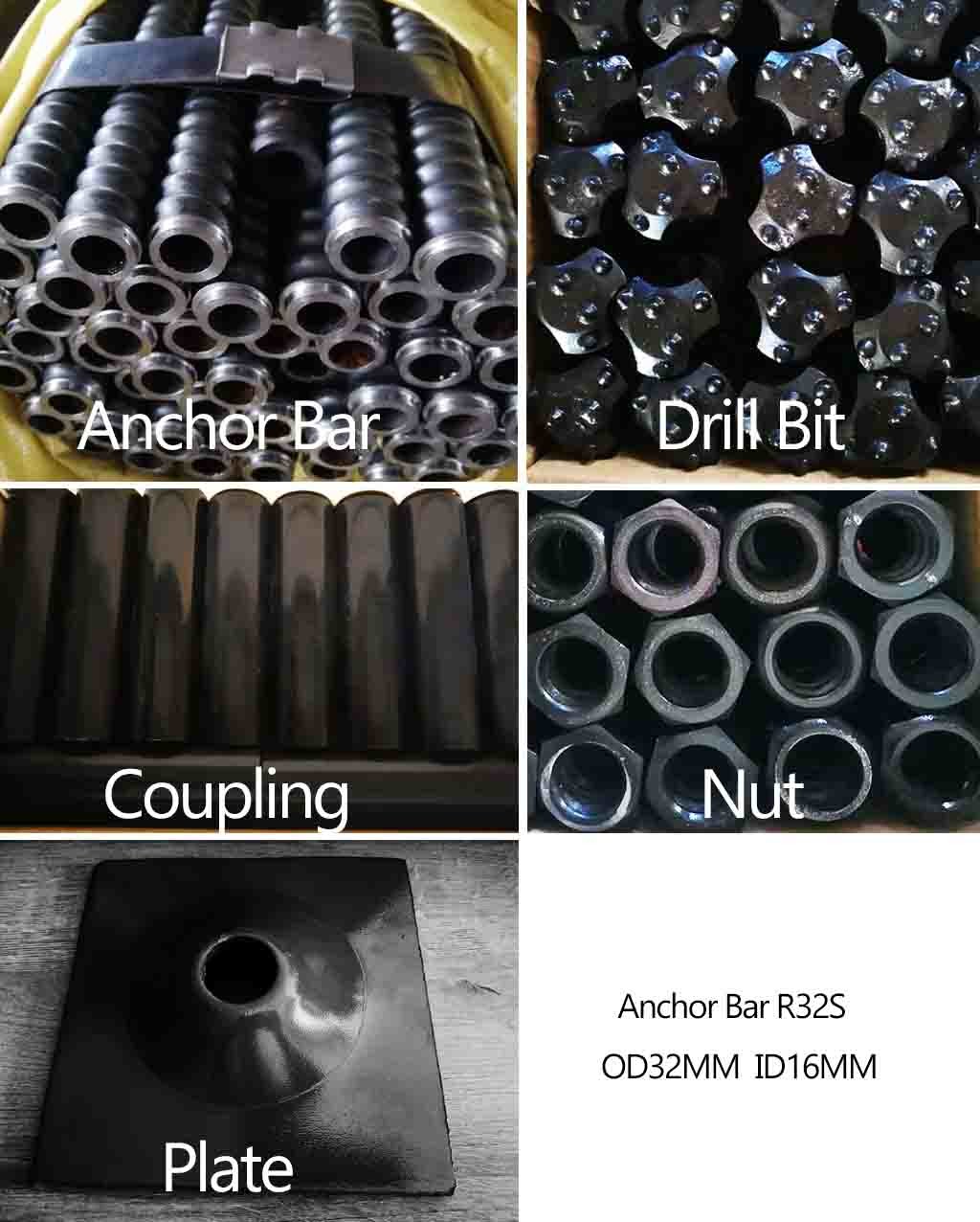 R32N Self Drilling Steel Anchor Bolts Anti Corrosion 200KN - 8000KN Capacity