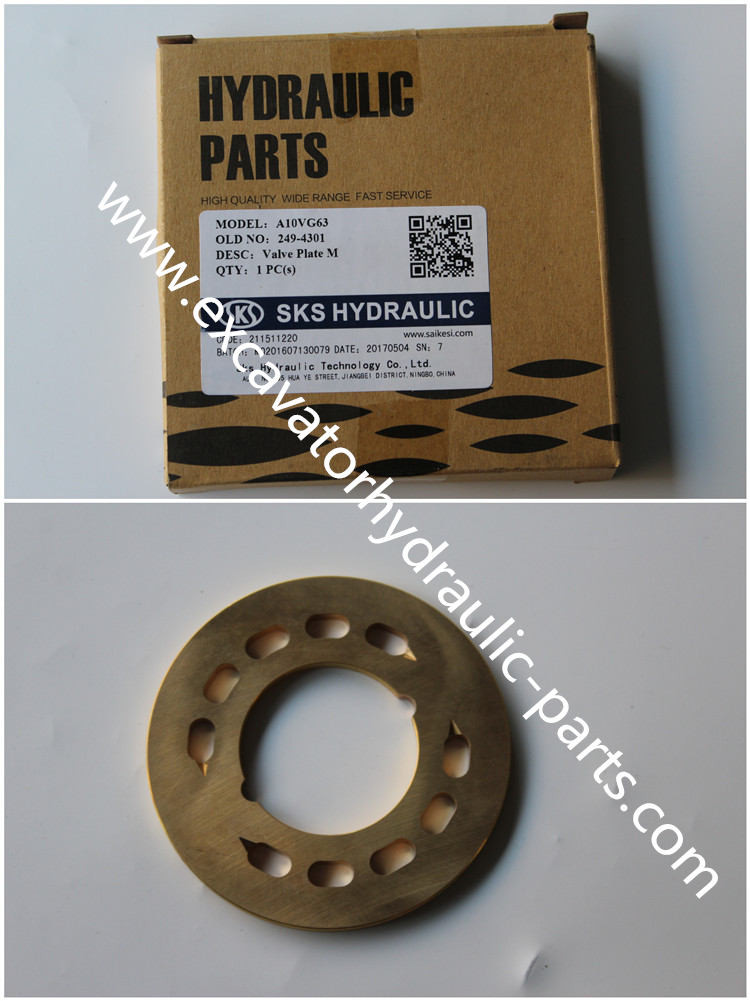 A10VG63 249-4301 Valve Plate Excavator Hydraulic Pump Parts SKS High Strength