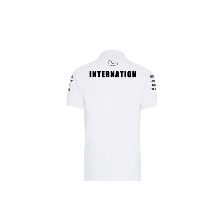 Custom Logo Printed Plus Size Men's Pullover Racing Sport Polo Shirts at Affordable Prices