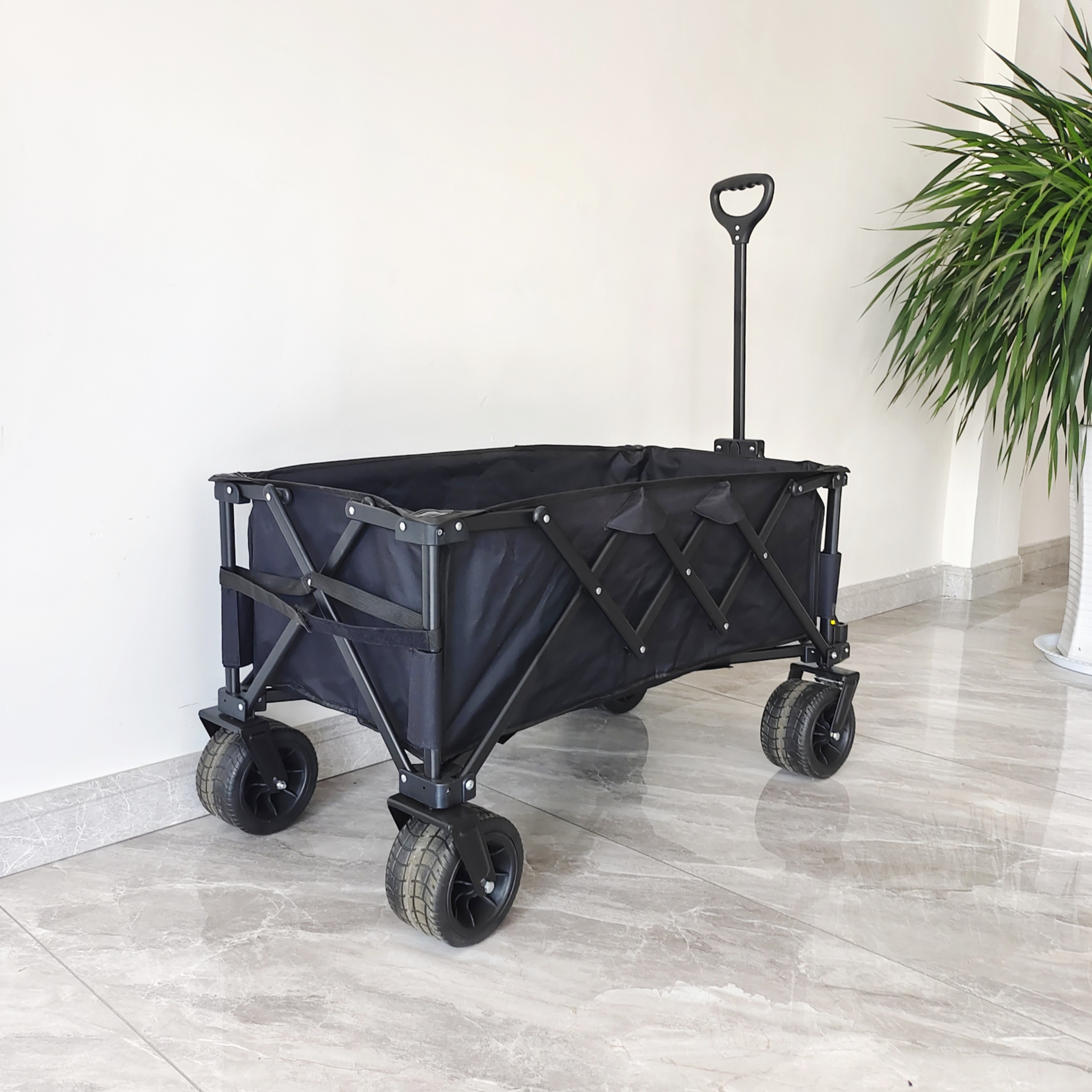 Wonderfold Beach Collapsible Outdoor Camping Cart Adjustable Handle Wide Wheels
