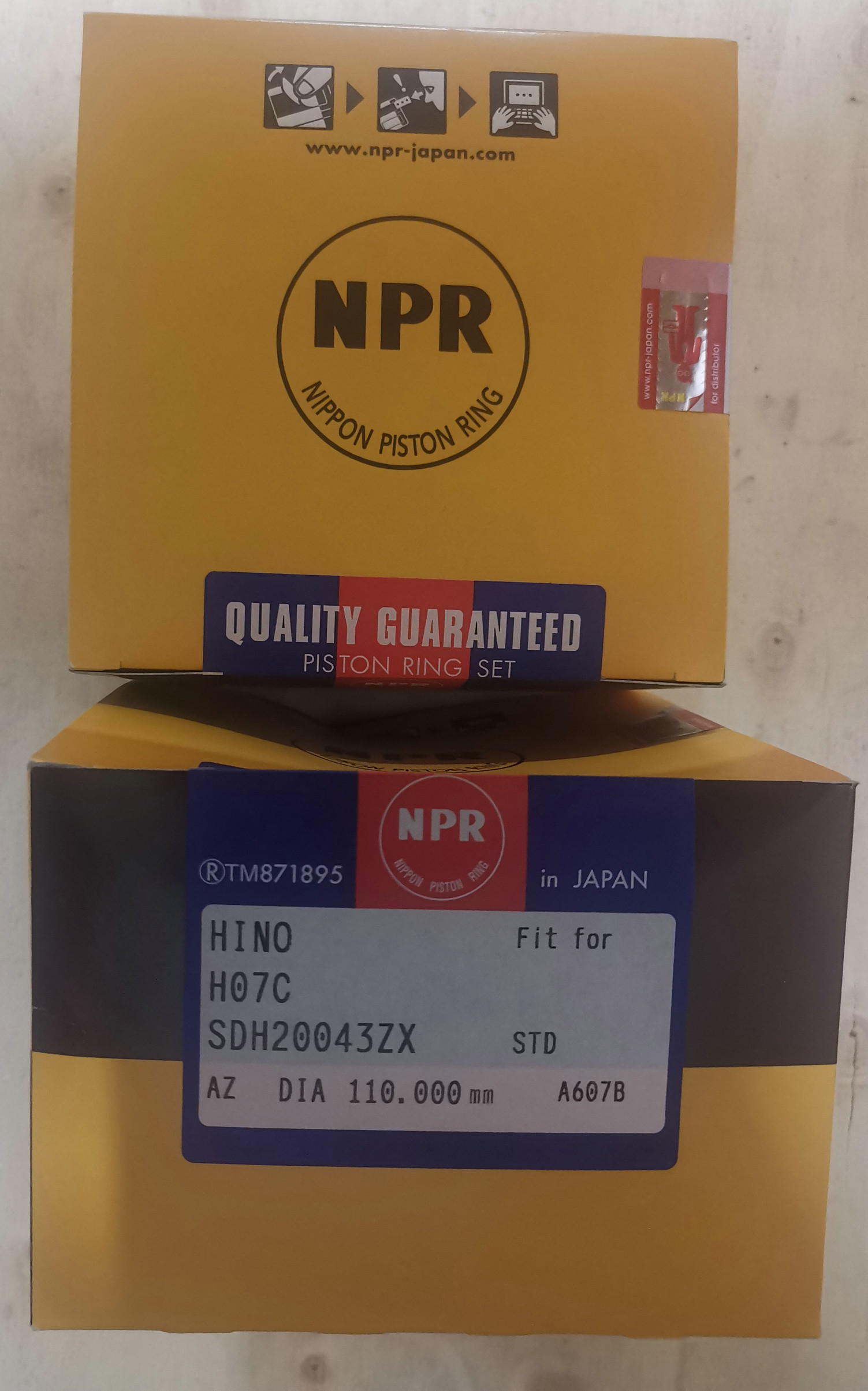 EH700 H07C NPR Piston Rings 13011-1620B 13011-2070A 13011-2090 13011-3010A For HINO Engine Parts