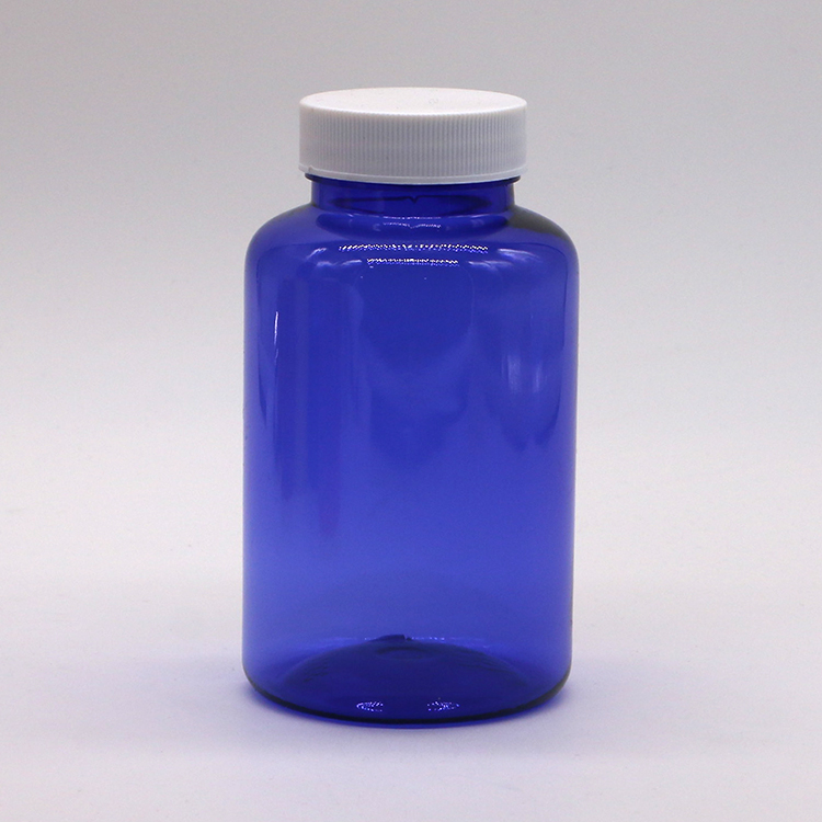 300ml/10oz Round Shape PET Plastic Bottle with Flip Top Cap for Pill Bottle Container