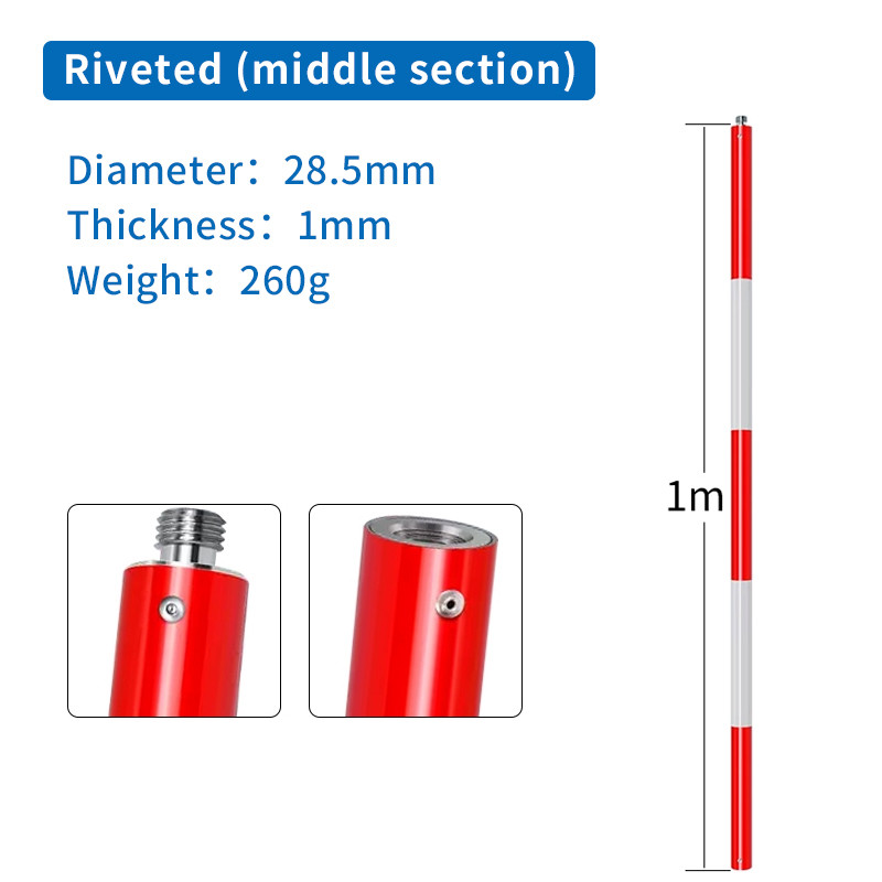 1M 2M 3M 4M 5M Prism Pole Surveying Survey Poles GPS Surveying 1m/2m/3m/4m/5m Pole