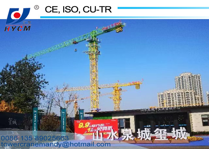 40m Freestanding Height Topless Tower Cranes QTP80(5515) Model Tower Crane 6tons Block Mast Section Self Climbing Crane