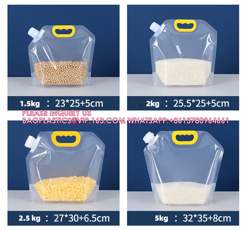 Beer Spout Pouch With Handle Grain Storage Bag With Spout Large Capacity Liquid Doypack With Spout Bag