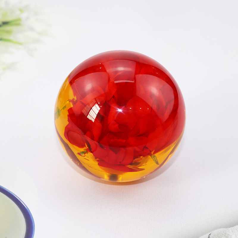 Transparent Resin Custom Crystal Paperweight , Leaf Paperweight