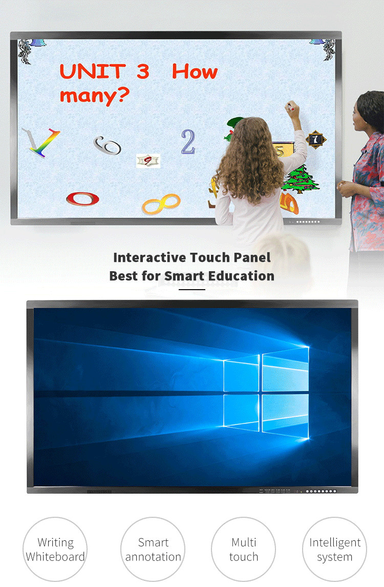 Interactive Electronic Smart Whiteboard Conference 65 75 86'' Android