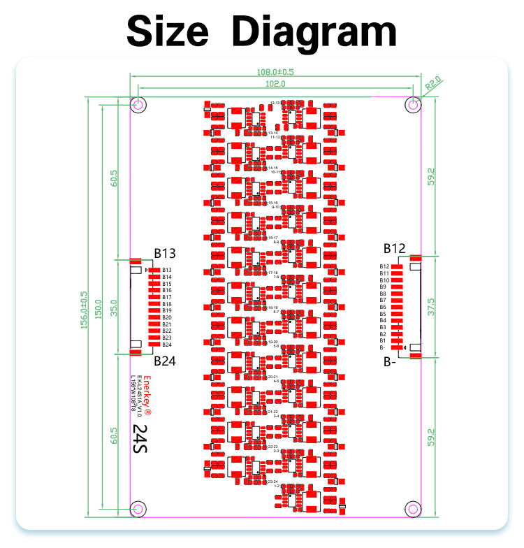 24S 1A Lipo Lithium Battery Active Balancer Group Energy Transfer Equalizer