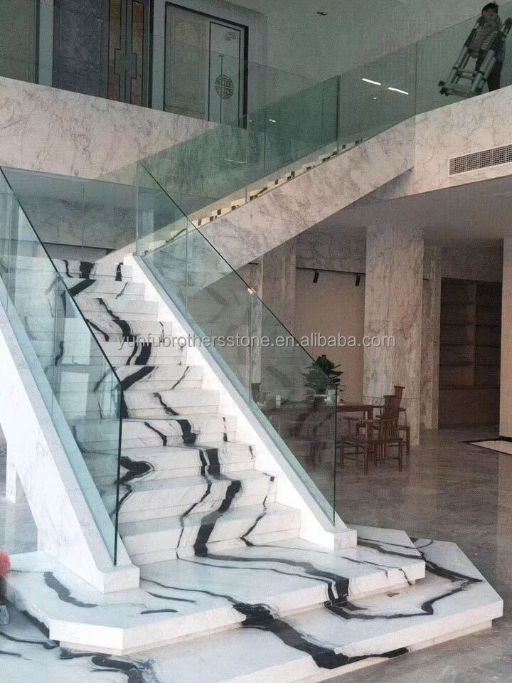 Interior Graphic Design Artificial Stone Steps Tiles for Modern Sintered Staircase
