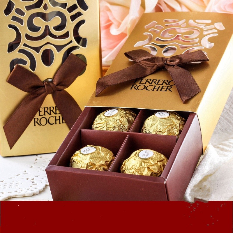 Custom Food Packaging Box for Chocolate Candy Gift Boxes Paperboard Drawer Folder Design