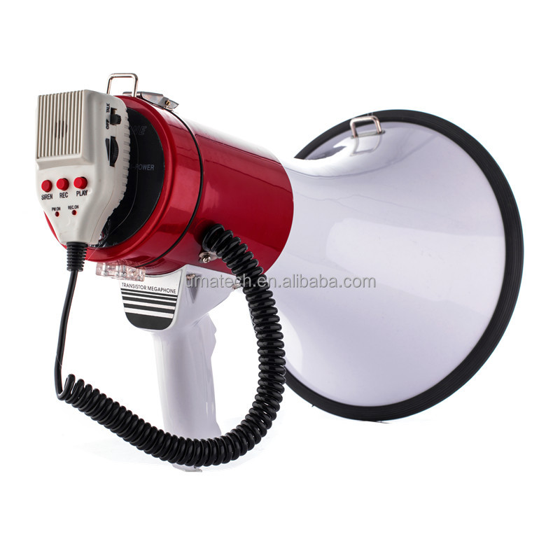 8 x Type D or 12V Lithium Battery Handheld 50 Watt Megaphone Horn with Siren Recording