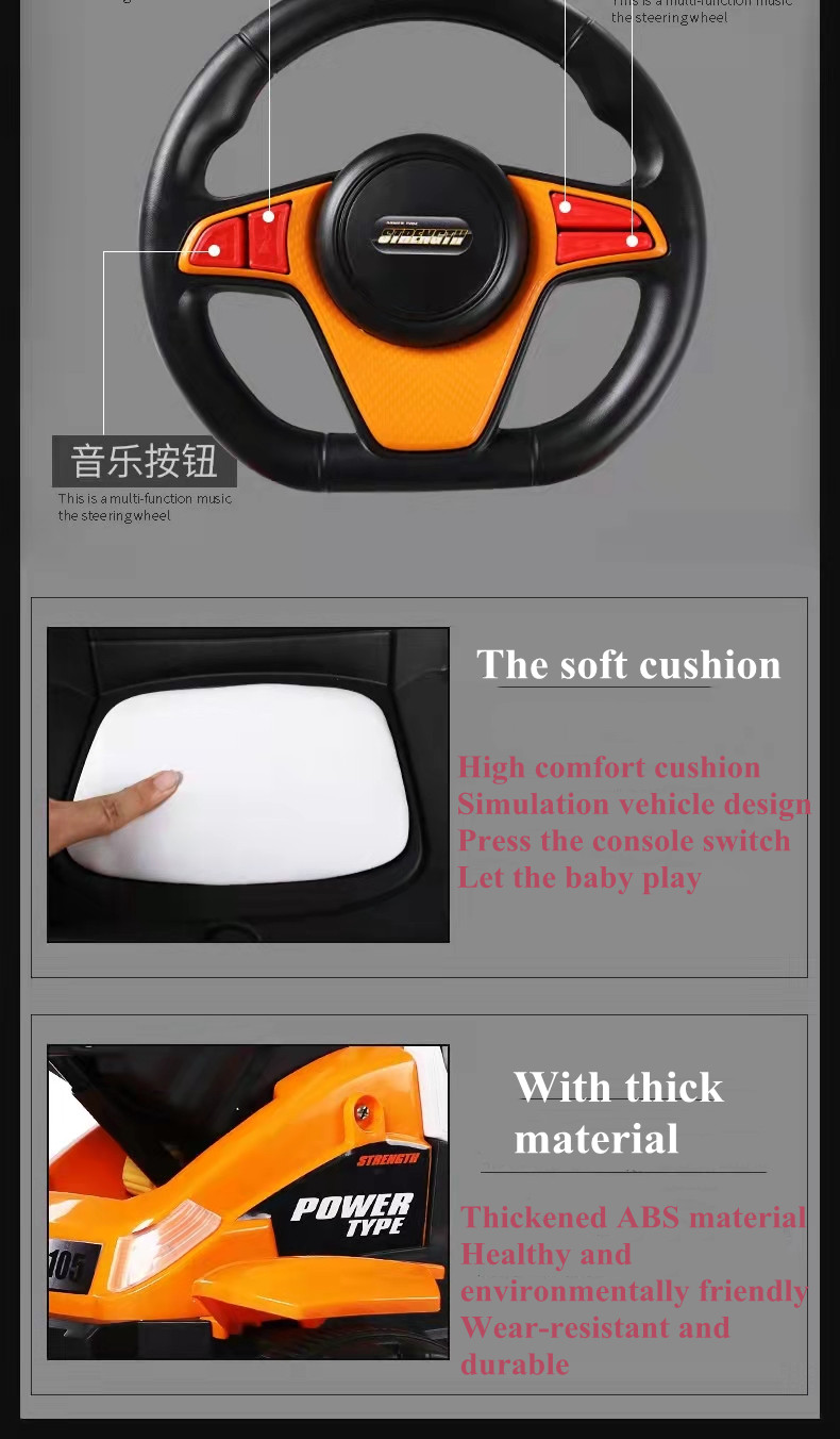 2023 Kids Electric Tractor Ride On Car for Children 6V Music Player Age Range 5-7 Years