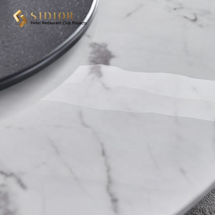 Restaurant Dinning Desk, Buffet Dinning Table, Canteen Dinning Desk, Hotel Table Desk, Man Made Marble Top