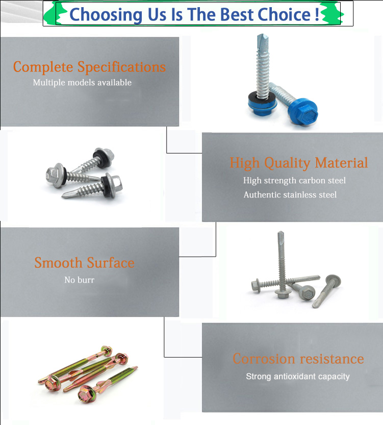 Hex Head Self Drilling Roofing Screws with Building Advantage Customized OEM Provided