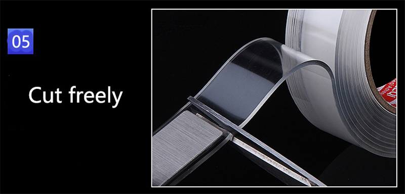 3 Meter Reusable Clear Double Sided Adhesive Nano Tape for Carpet and Door Sealing