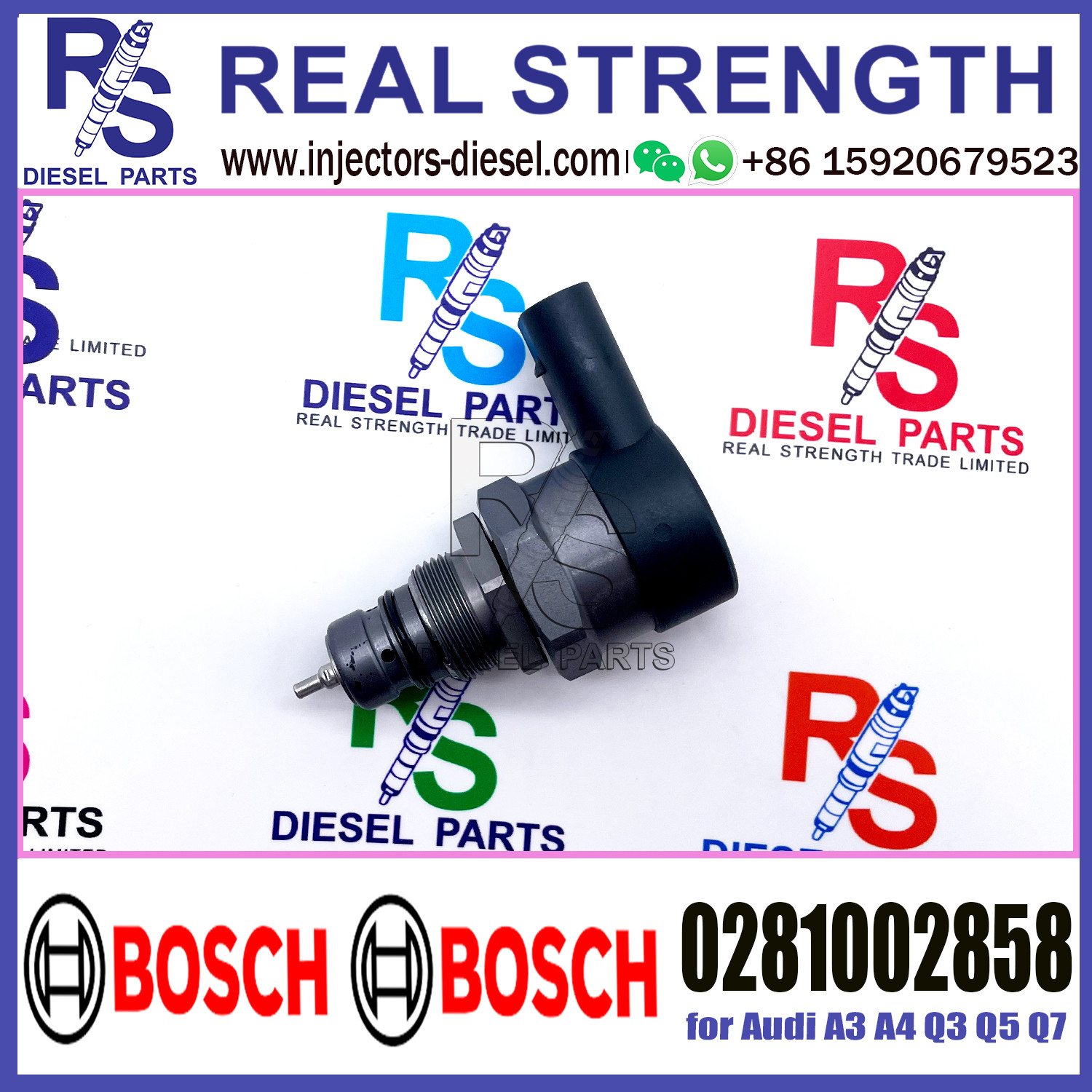 BOSCH Control Valve 0281002858 DRV Regulator Solenoid 0281002858 for Audi A3 A4 Q3 Q5 Q7