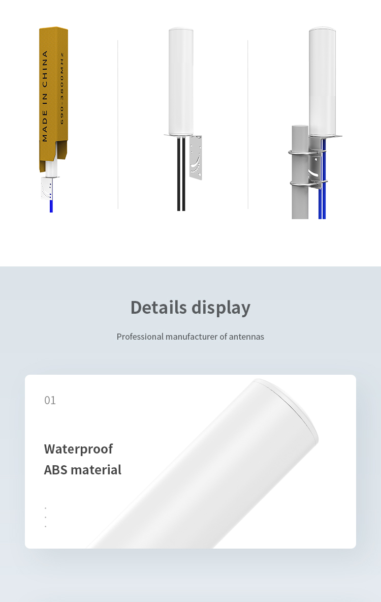 700-2400mhz Waterproof MIMO Router 4G Antenna Outdoor Booster with N Female Connector