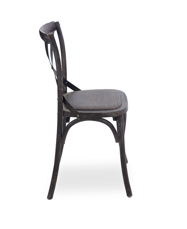 Wholesale oak wood rattan seat chairs Cross back Chair for wedding party use