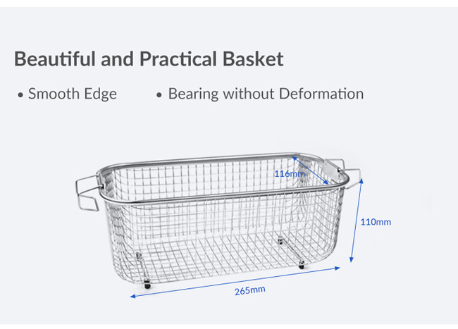 High Durability Digital Ultrasonic Cleaner 300 * 155 * 150MM Tank 40kHz