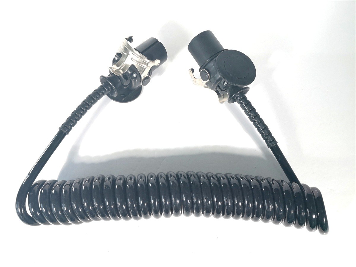 Electronic Coil Spring Trailer Cable 5 Pole Abs Material High Resilience