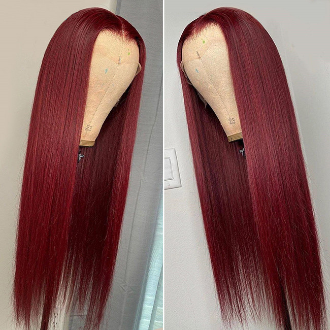 Human Hair Lace Frontal Wig 13*4 4*4 Straight Natural Cuticle Aligned Hair Full Lace Wig
