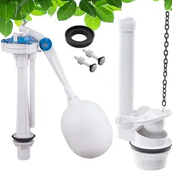 Plastic Water Toilet Tank 2 Step Valve Filling WC Toilet Fill Valve In White Color