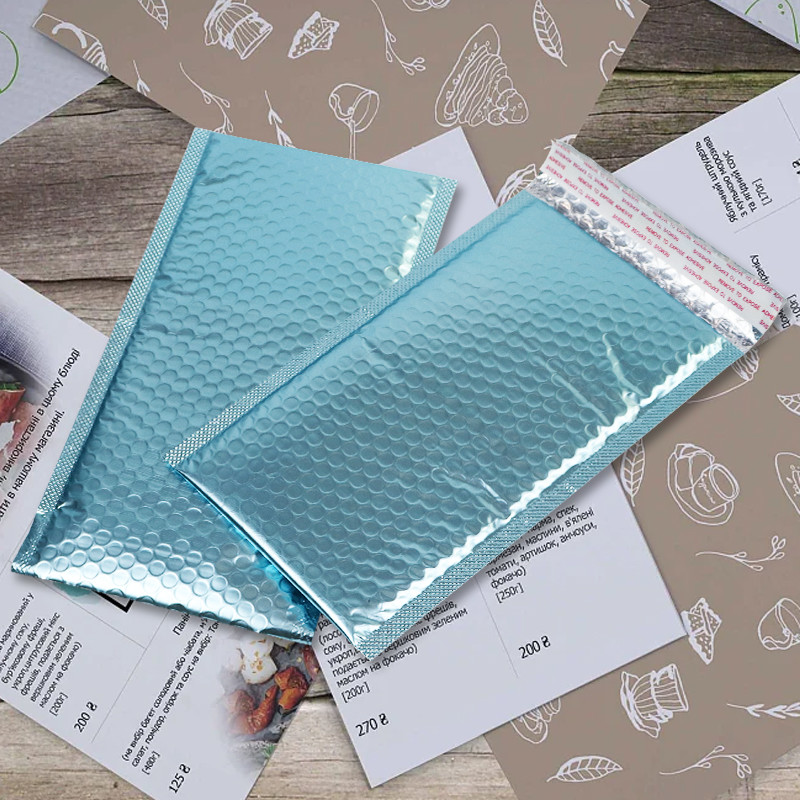 Gravure Printing Silver Bubble Wrap Bags Anti Shock Protection