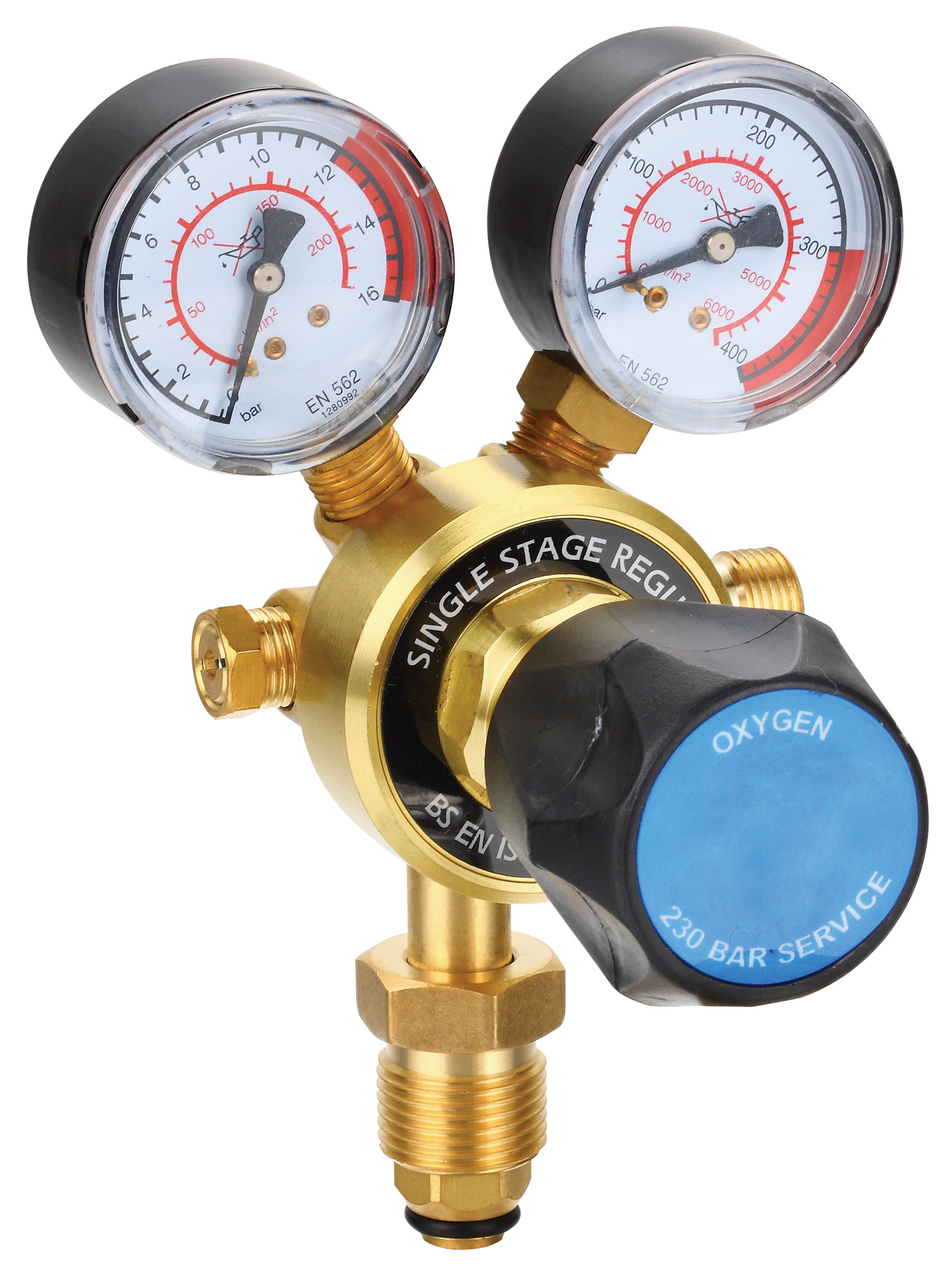 Light Duty Compressed Gas Pressure Regulator , CO2 Argon Gas Regulator With Flow Meter
