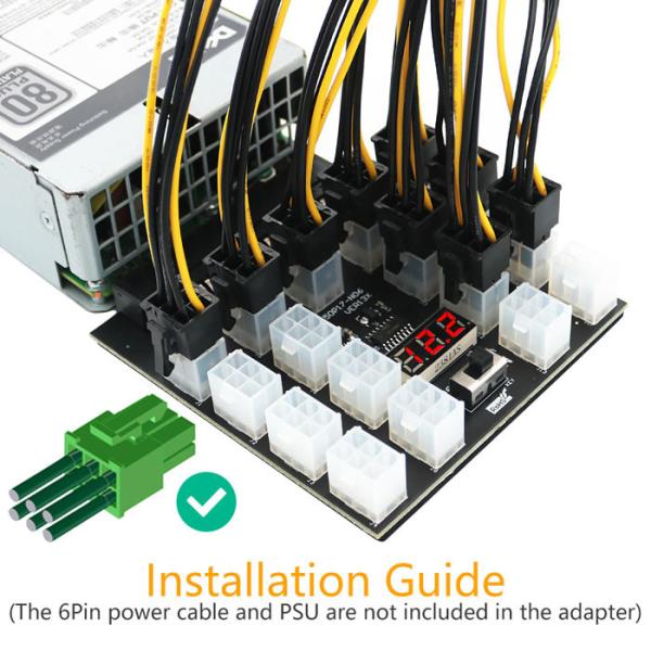 ATX Power Supply Adapter Converter 12V For Ethereum BTC Mining