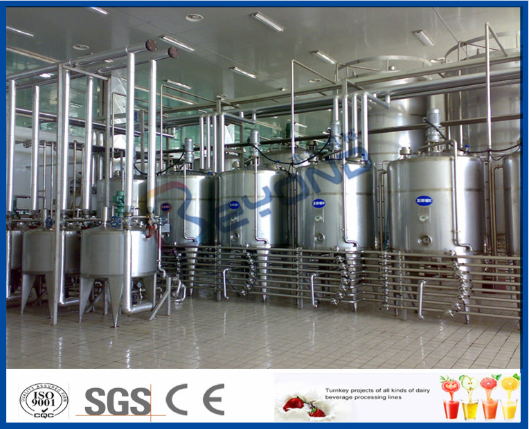 5 - 200TPD Yogurt Manufacturing Equipment , Industrial Yogurt Production Yoghurt Making Machine