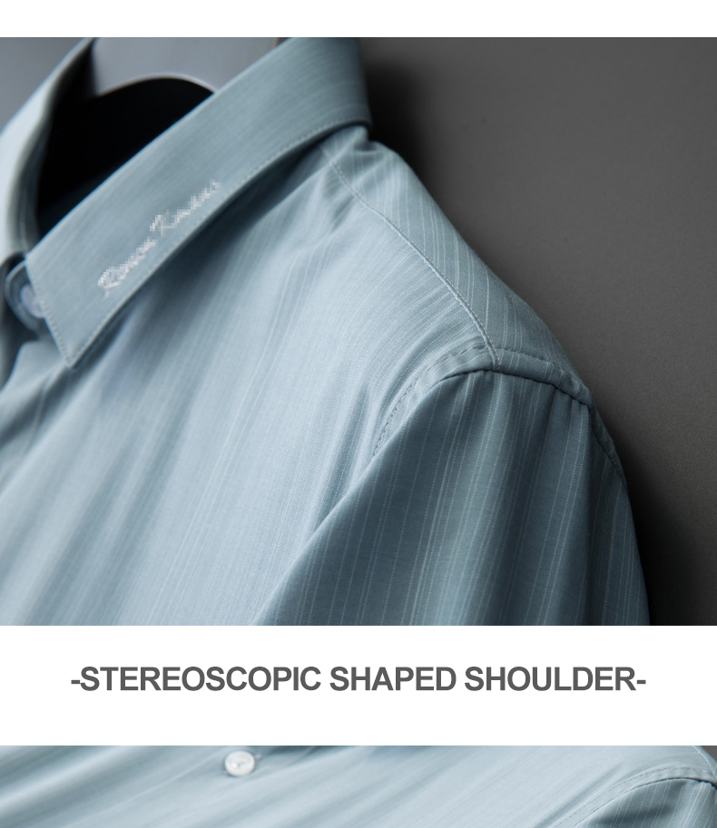 Non-Ironing Men's Ice Silk Business Formal Short-Sleeved Shirt with Plus Size Options