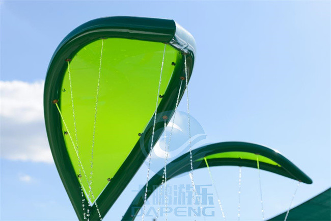 Outdoor Wet Playground Water Games Summer Water Park Spray Leaves - Green