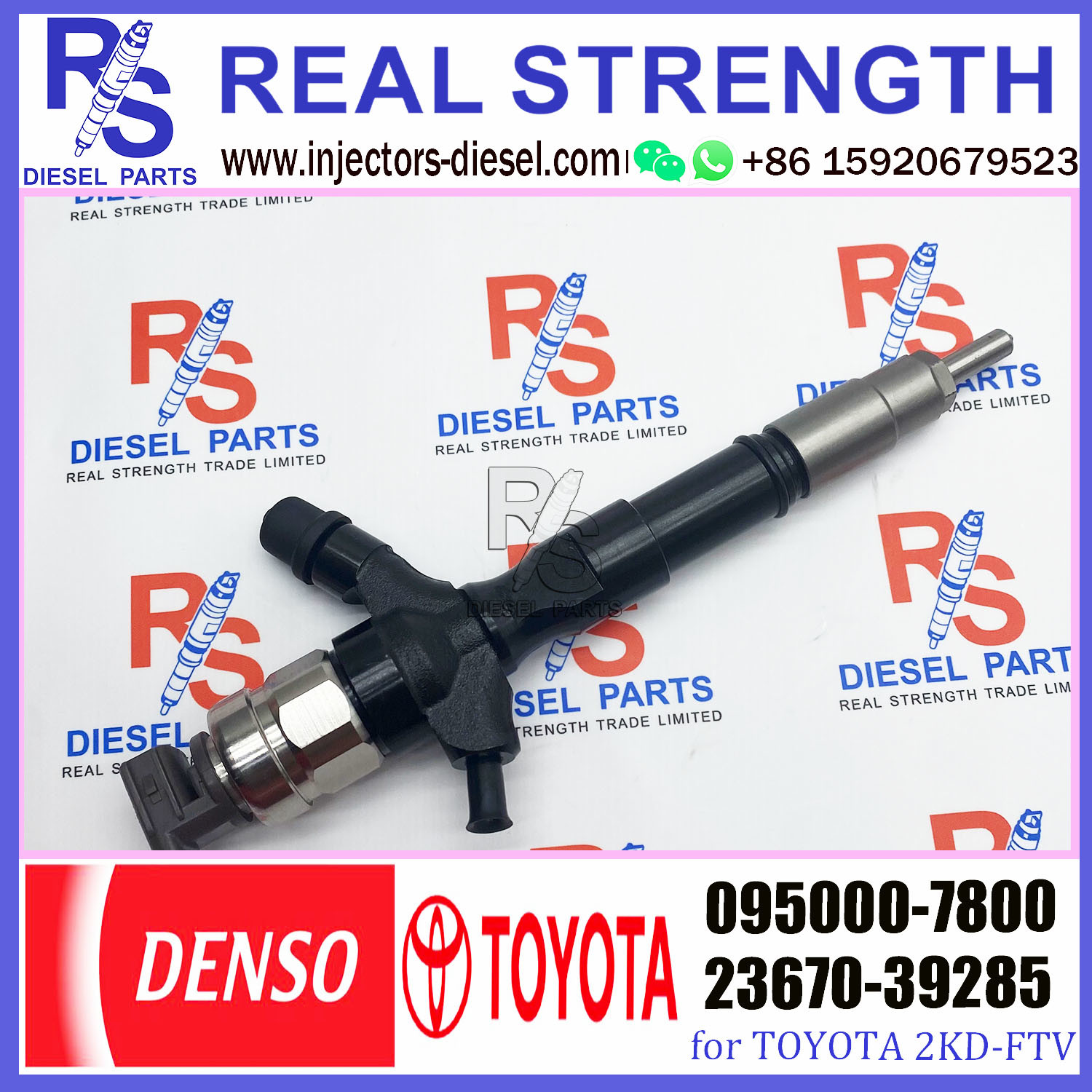 Common rail injector 095000-7800 095000-7801 23670-30310 23670-39285 095000-7800 095000-7801 23670-30310 23670-39285