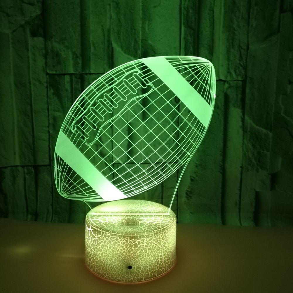 Football colorful 3d LED USB night light small table lamp Touch remote control colorful 3D night light