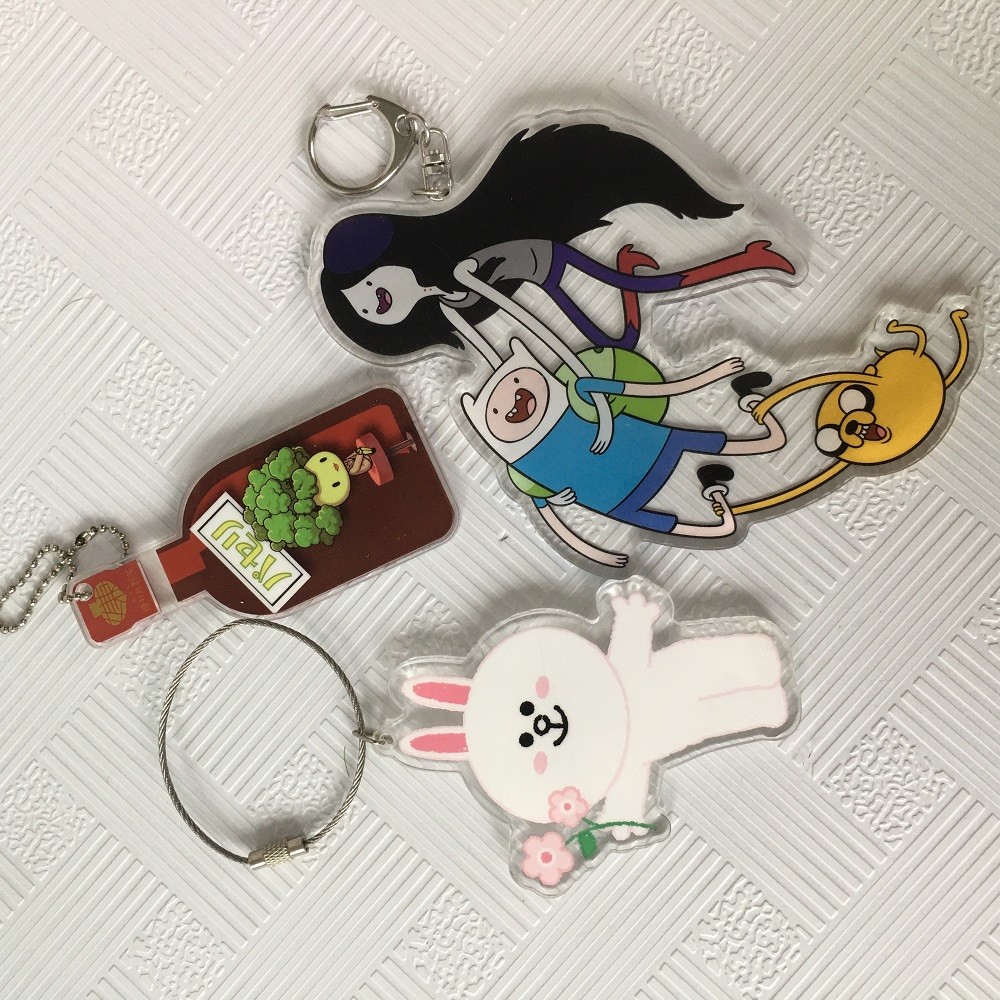 Color Fadeless Anime Acrylic Keychain Cartoon Figure Printed