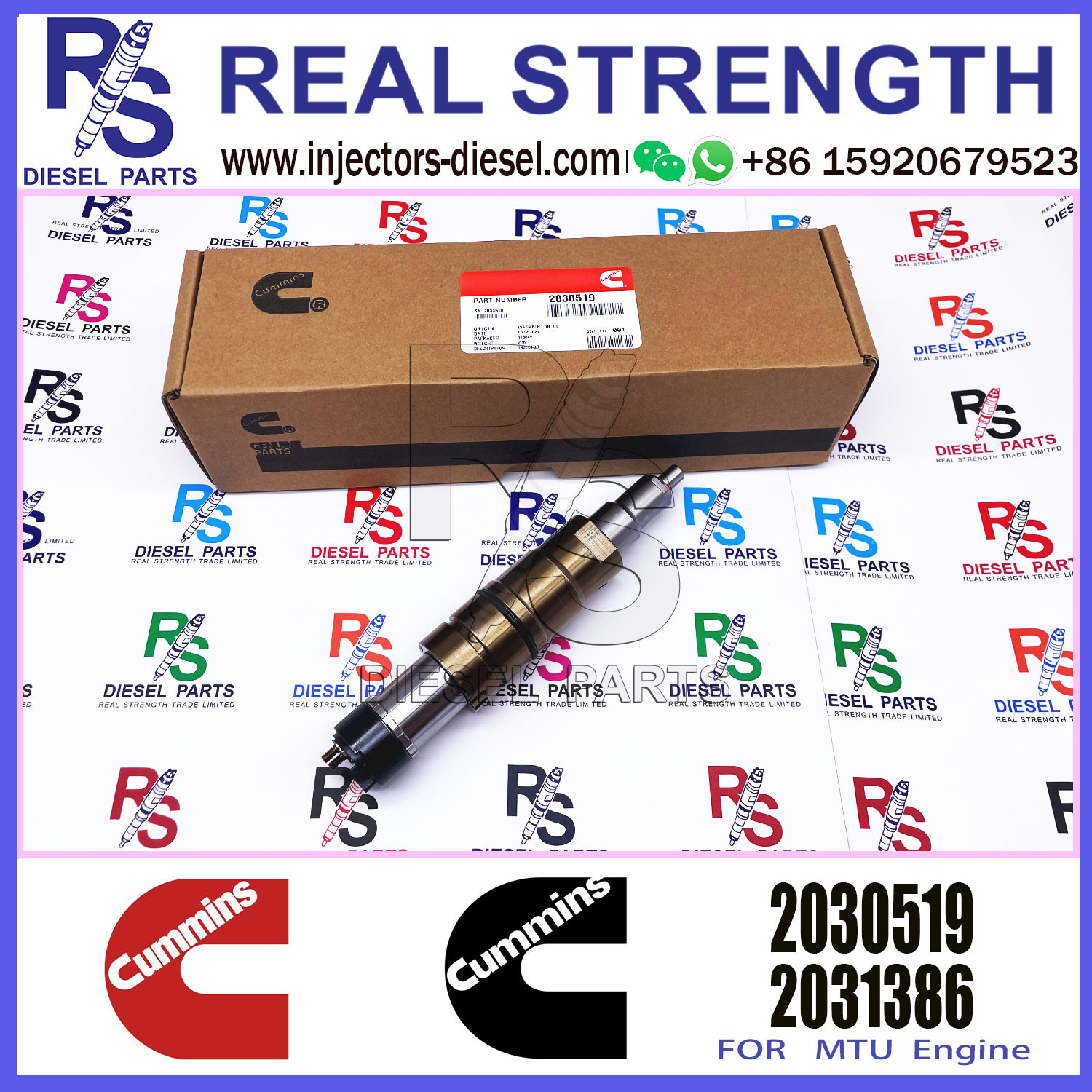 Common Rail Fuel Injector 1846348 2488244 2036181 QSX15 Engine 2030519 574422 574232 2036181