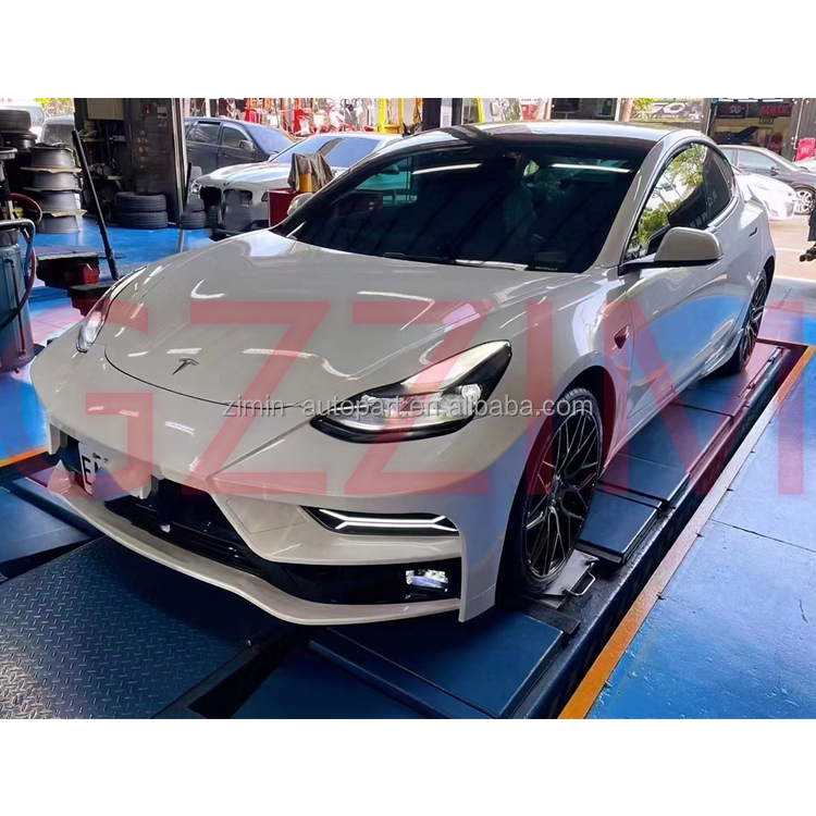Facelift Bumper Tesla Model 3 Plastic Black / White Front Bumper
