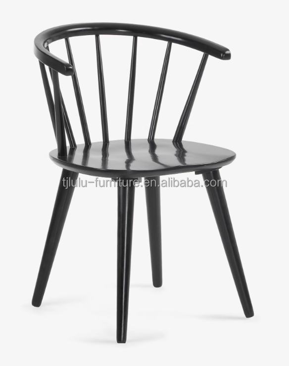 Modern Wooden Solid Wood Dining Windsor Chair W35*D37*H77CM for Dinning Space Optimization