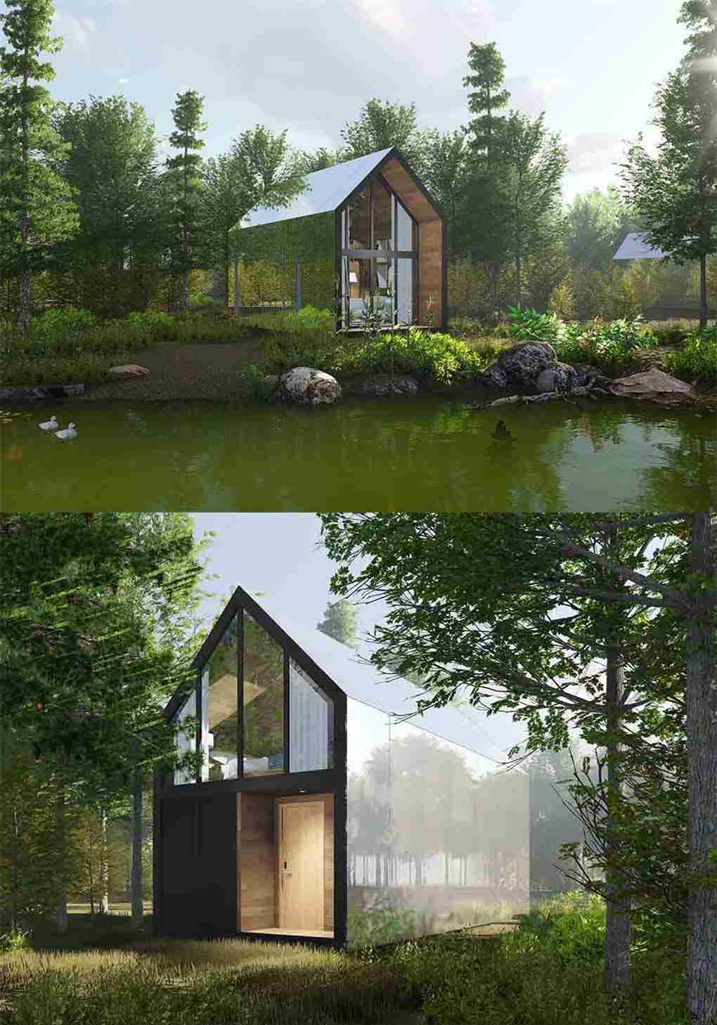 Fashionable Prefab Loft Homes Color Customized 1 Bedroom Prefab House