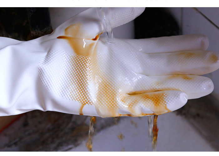 Puting Latex Gloves thick work protection resistant kitchen food wash wear rubber household soft white S