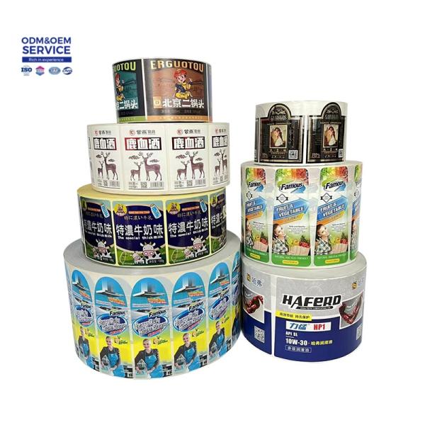 Roll-type Self-adhesive Labels - Copperplate Paper Labels with sealed Edges Transparent PVC Self-adhesive Stickers