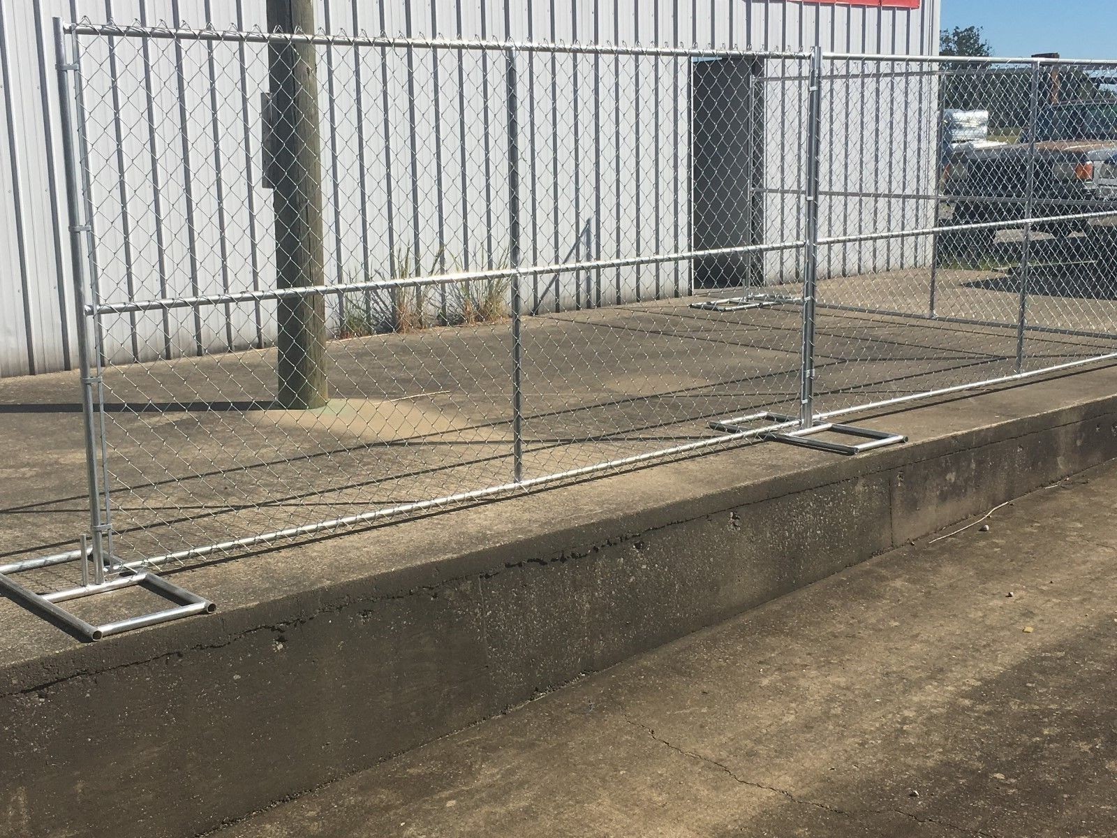10ga Wire 6x12ft Temporary Security Fencing With Chain Link