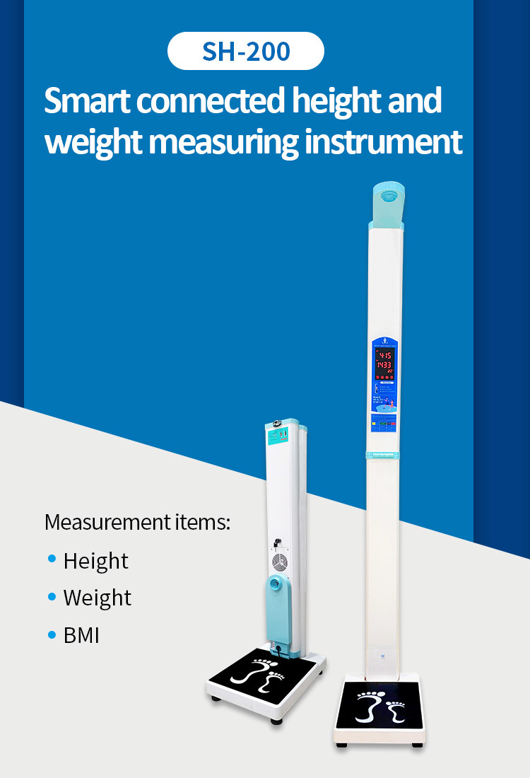 SH-200 Digital Weight and Height Measurement Scale Stainless Folded Digital Height and Weight Measuring Scale