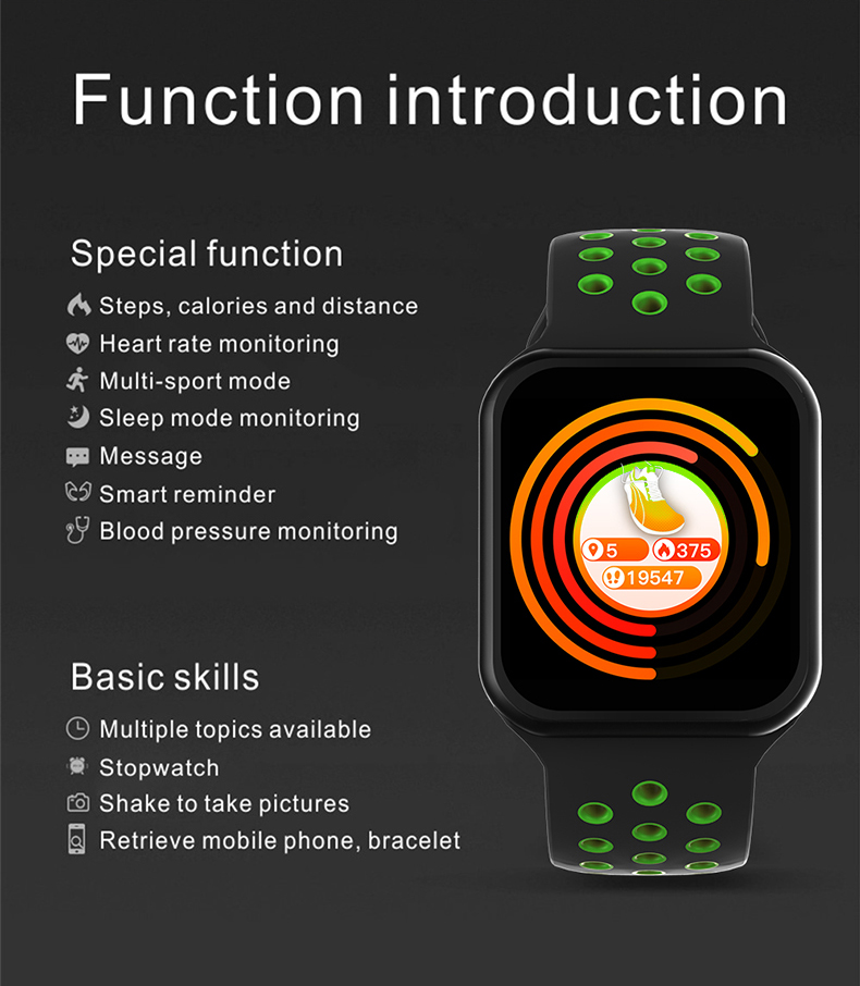Zinc Alloy Silicone Strap Smart Watch 180mAh IOS Touch Screen Electronic Android