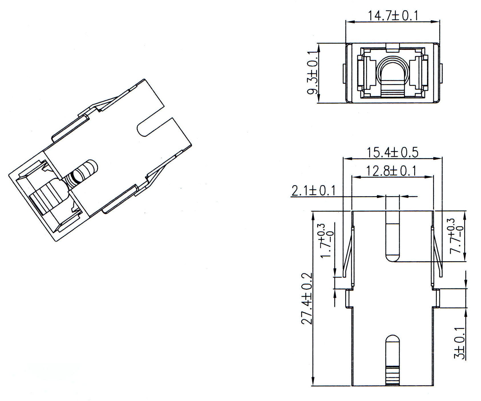 0.2dB Insertion Lose SC APC Single Mode Fiber Adapter for 3G Network Installation