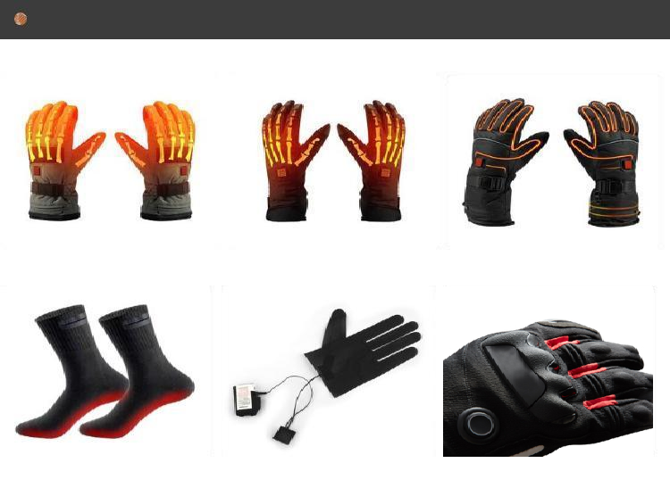 Battery Liner Leather Heated Rechargeable Motorcycle Gloves Breathable