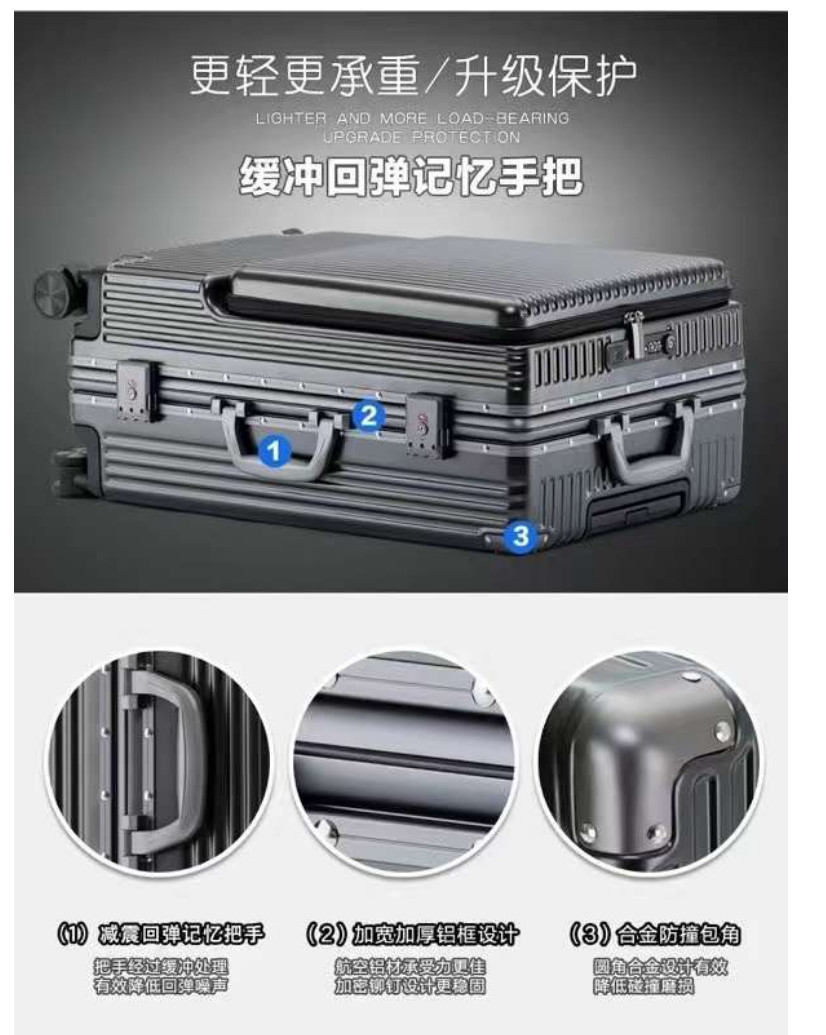 Hot Sale New Design 4 Wheels Suitecases Travelling Bags ABS+PC Luggage Trolley Set Suitcase