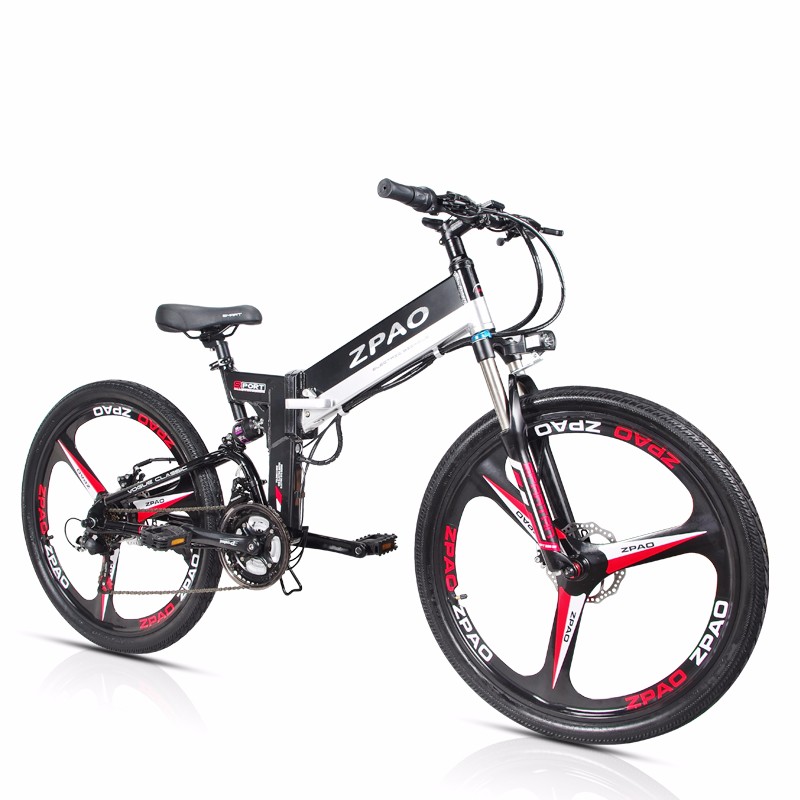 26 Inch Wheel Electric Folding Bicycle 250W 350W Aluminium Alloy Frame 48V 10.4AH